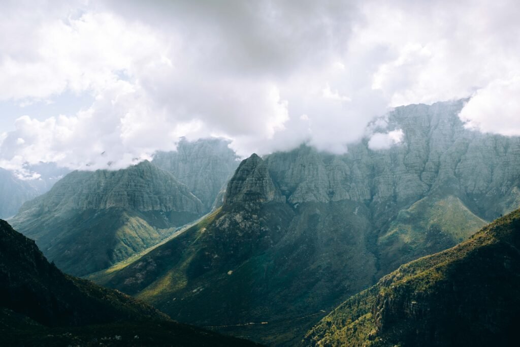 Mountains and clouds